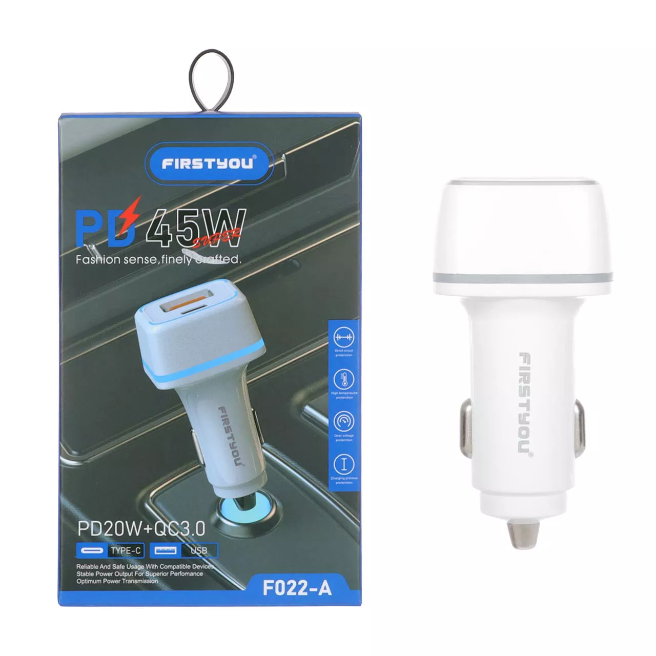 شارژر فندکی فست مدل FIRSTYOU F022-A - مشکی