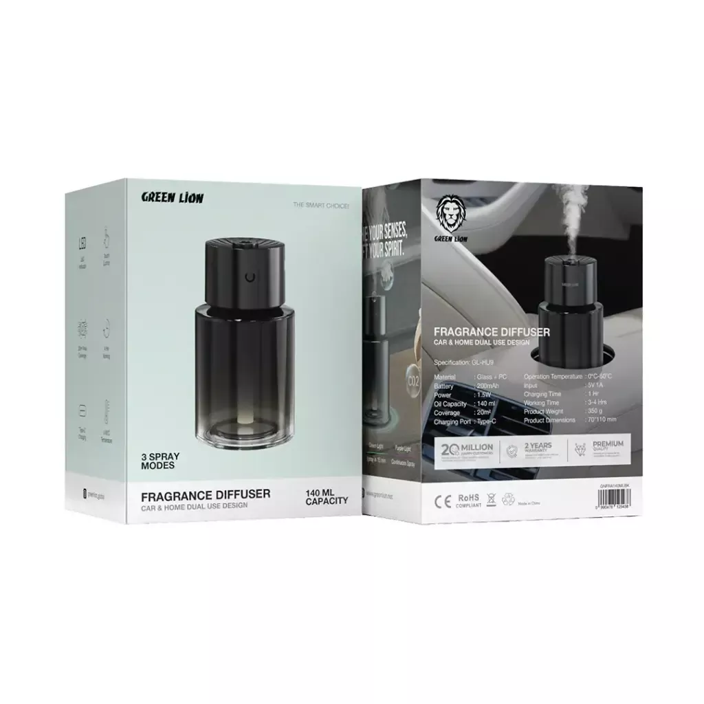 خوشبو کننده گرین لاین Green Lion Fragrance Diffuser GNFRA140MLBK - تصویر 3